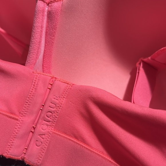 Cacique Lightly Lined Balconette Mesh Lace Overlay Underwire Pink Bra 44i ( 6D ) - Picture 11 of 16